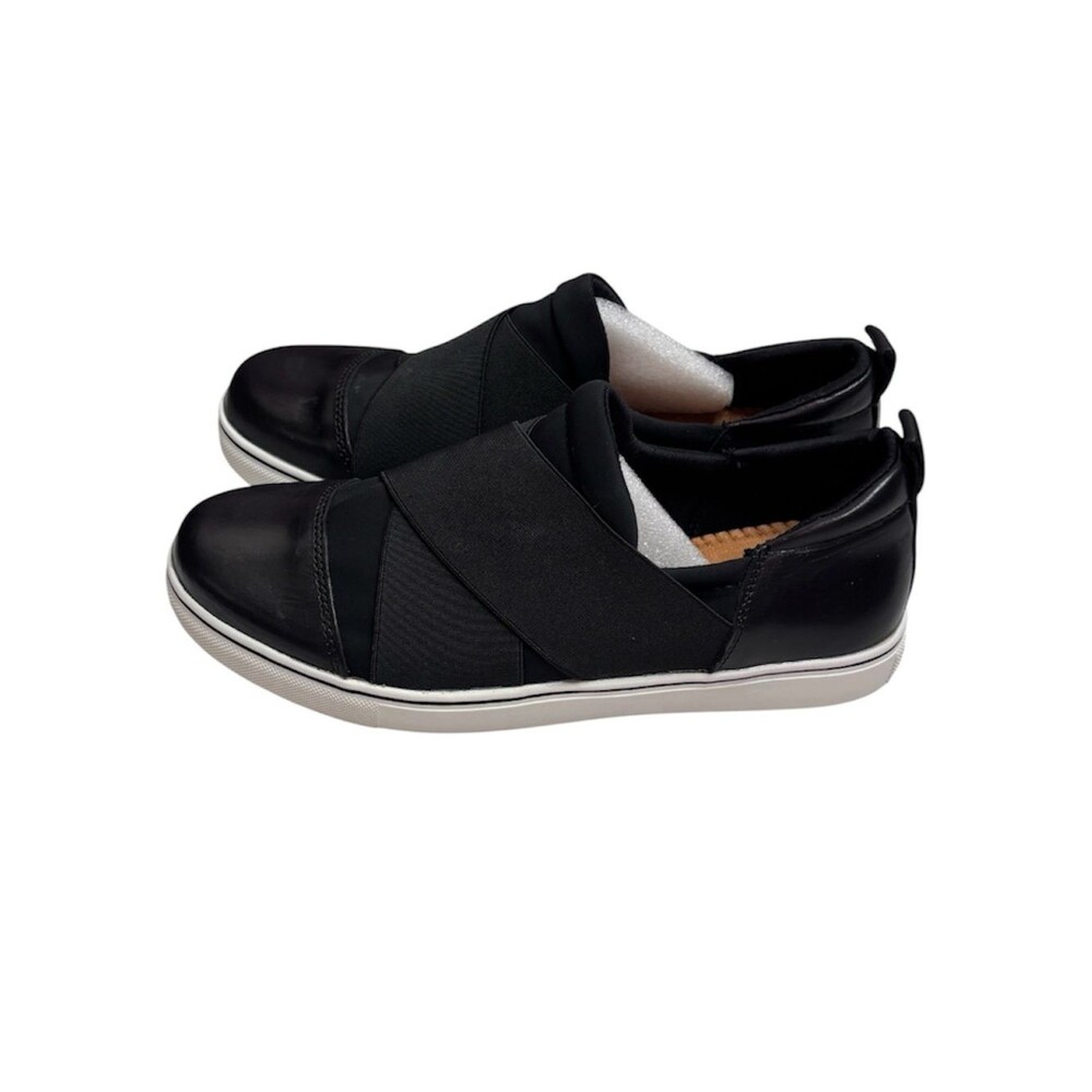 Bernie Mev Elmwood Woman’s Slip On Leather Sneaker with Memory Foam in Black